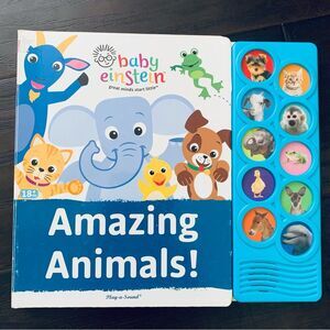 Baby Einstein Amazing Animals 10-Button Sound Book for Toddlers/Little Kids/PreK